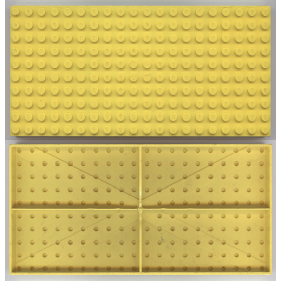 Brick 10 x 20 without Bottom Tubes, with '+' Cross Support (early Baseplate)
