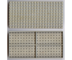 Brick 10 x 20 without Bottom Tubes, with '+' Cross Support (early Baseplate)