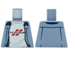 Torso Jacket with Dodge Logo on White Rumpled Shirt Pattern