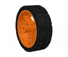 Wheel & Tire Assembly 41mm Znap Thin Tread with Black Tire 41 mm Directional Tread