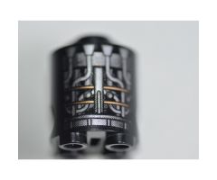 Brick, Round 2 x 2 x 2 Robot Body with Silver and Copper Tubing Pattern (30361b)