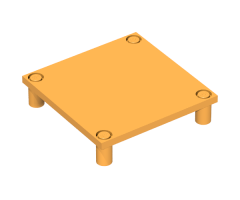 Scala Platform / Table 7 x 7 x 1 1/3 with 4 Legs