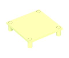 Scala Platform / Table 7 x 7 x 1 1/3 with 4 Legs