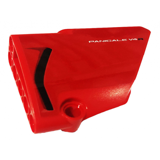 Technic, Panel Fairing #14 Large Short Smooth, Side B with 'PANIGALE V4R' and Black Air Intake Pattern (Sticker) - Set 42107