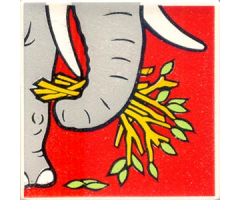 Duplo, Tile 2 x 2 x 1 with Elephant Mosaic Picture 06 Pattern (Set 1079)