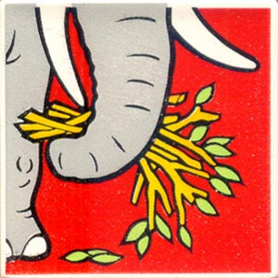 Duplo, Tile 2 x 2 x 1 with Elephant Mosaic Picture 06 Pattern (Set 1079)