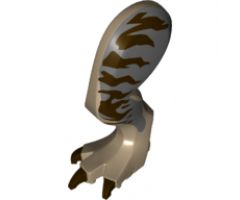 Animal, Body Part Dinosaur Leg Large (Rear) Tyrannosaurus rex with Pin, Dark Brown Claws and Dark Brown Stripes on Dark Bluish Gray Pattern - Left