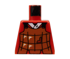 Torso Castle Ninja Armor Brown Leather Pattern (Robber)