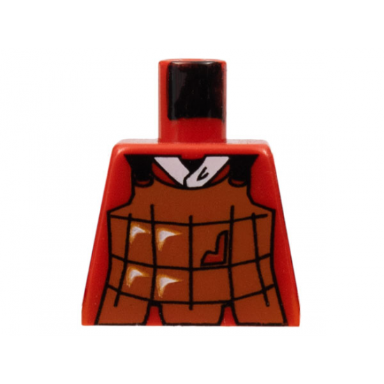 Torso Castle Ninja Armor Brown Leather Pattern (Robber)