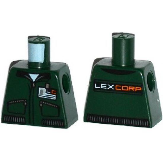 Torso Batman Jacket with Zipper Pockets, ID Badge and 'LEXCORP' on Back Pattern