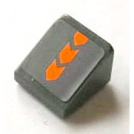Slope 30 1 x 1 x 2/3 with Orange Arrows Pattern (Sticker) - Set 8154