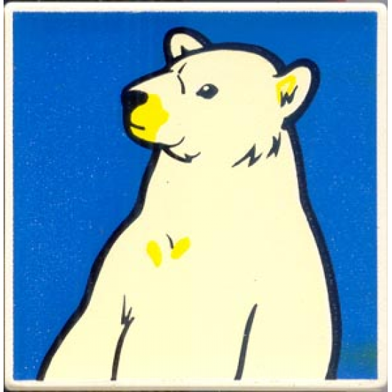Duplo, Tile 2 x 2 x 1 with Polar Bear Mosaic Picture 09 Pattern (Set 1079)
