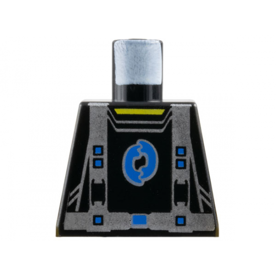 Torso Alpha Team Arctic with Blue Logo and Silver Straps Pattern