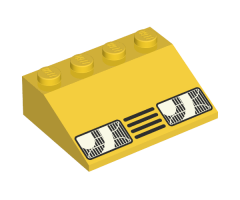 Slope 33 3 x 4 with Headlights and Grille Pattern