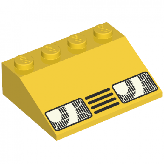 Slope 33 3 x 4 with Headlights and Grille Pattern