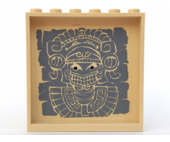 Panel 1 x 6 x 5 with Aztec Head Pattern 1 on Inside - Set 7627