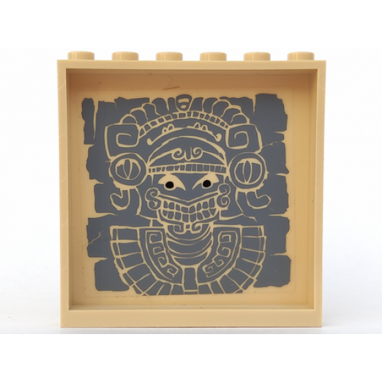 Panel 1 x 6 x 5 with Aztec Head Pattern 1 on Inside - Set 7627