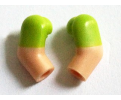Arm, (Matching Left and Right) Pair with Lime Short Sleeves Pattern