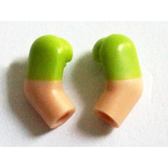 Arm, (Matching Left and Right) Pair with Lime Short Sleeves Pattern
