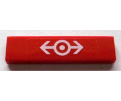 Tile 1 x 4 with Train Logo White Pattern (Sticker) - Set 10128