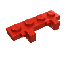 Hinge Plate 1 x 4 Locking Dual 1 Fingers on Side