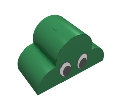 Slope, Curved 4 x 2 x 2 Triple with Eyes Simple Pattern