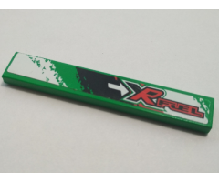 Tile 1 x 6 with Arrow and 'XRFUEL' Pattern on Right (Sticker) - Set 8184