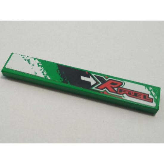 Tile 1 x 6 with Arrow and 'XRFUEL' Pattern on Right (Sticker) - Set 8184
