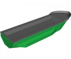 Boat Hull Unitary 51 x 12 x 6 with Side Bulges, Base with Dark Bluish Gray Boat Hull Unitary 51 x 12 x 6, Top (62791 / 54101)