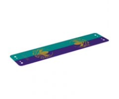Plastic Canopy with Purple and Dark Turquoise Stripes and Arendelle Crest Pattern