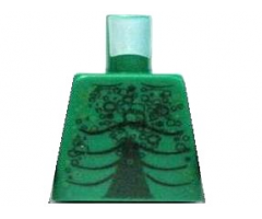 Torso Alien with Scales and Muscles Outline on Front and Back Pattern