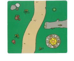 Plastic Playmat, Greenery with Curved Road from Sets 3615 / 9131, Duplo