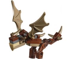 Animal, Air Dragon, Harry Potter (Hungarian Horntail, Dark Tan Wings) - Brick Built