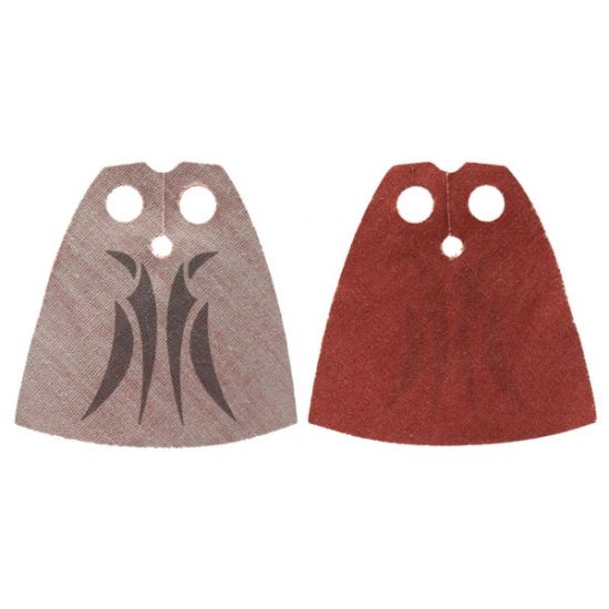 Minifigure, Body Wear Cape Cloth, Standard, Dark Red Side & Gray Side with Dark Slashes Pattern (General Grievous)