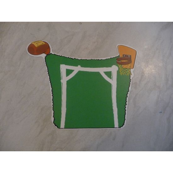 Plastic Backdrop, Little Robots Sports Pattern (7436)