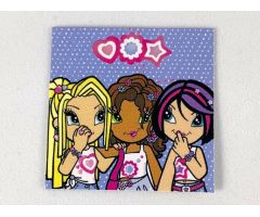 Clikits Paper, Insert 4 x 4 for Frame clikits011, Blue with Clikits Girls Image