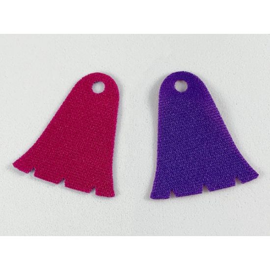 Mini Doll, Body Wear Cape Cloth, Bell Shaped with 3 Notches, One Side Magenta, One Side Dark Purple