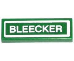 Tile 1 x 3 with 'BLEECKER' Pattern (Sticker) - Set 79118