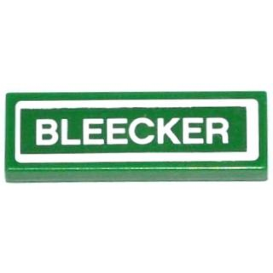 Tile 1 x 3 with 'BLEECKER' Pattern (Sticker) - Set 79118