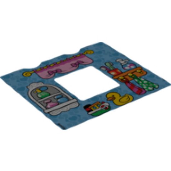 Plastic Duplo Wallpaper with Bathroom Interior Pattern (fits inside 11335)