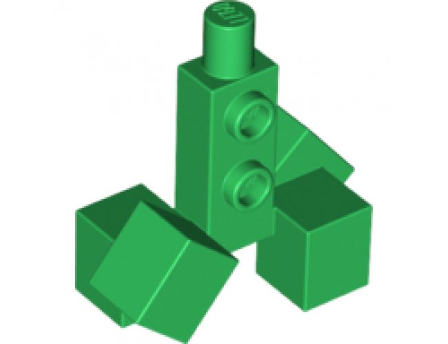 Animal, Body Part Creature Torso Pixelated with Cube Feet (Minecraft Creeper)