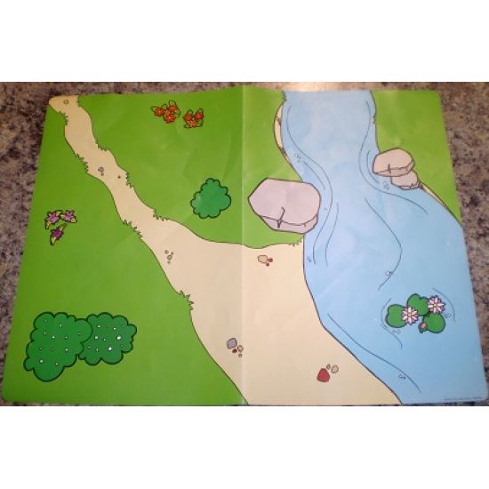 Plastic Playmat Duplo, with River Pattern from Set 3612 (32x42cm)