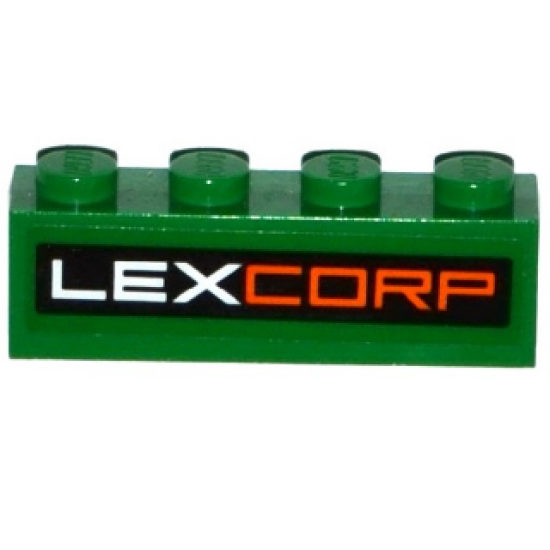Brick 1 x 4 with 'LEXCORP' Pattern (Sticker) - Set 76046