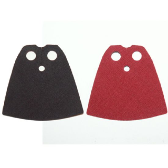 Minifigure, Body Wear Cape Cloth, Standard with Dark Red and Black Sides