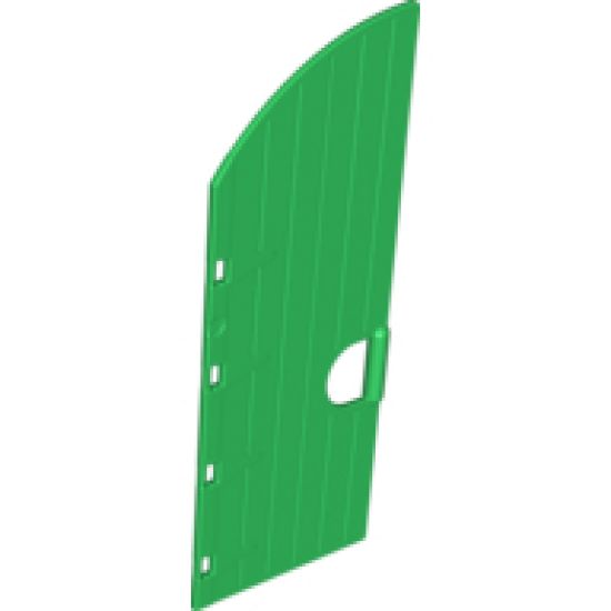 Duplo, Building Door / Window Pane 1 x 3 1/2 x 6 2/3 with Curved Top and Open Handle - Castle