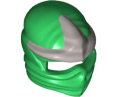 Minifigure, Headgear Ninjago Wrap with Silver 3 Point Emblem Pattern