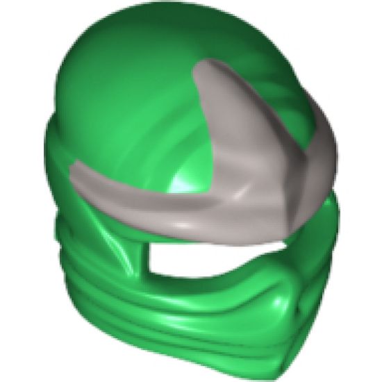 Minifigure, Headgear Ninjago Wrap with Silver 3 Point Emblem Pattern