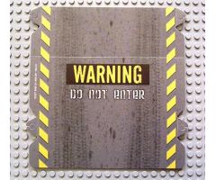 Plastic Ramp Cover with Yellow Danger Stripes and 'WARNING DO NOT ENTER' Pattern (8491)