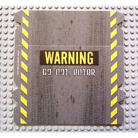 Plastic Ramp Cover with Yellow Danger Stripes and 'WARNING DO NOT ENTER' Pattern (8491)
