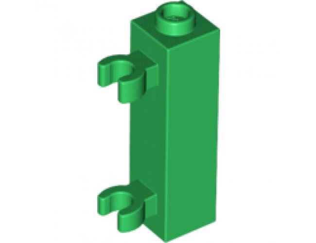 Brick, Modified 1 x 1 x 3 with 2 Clips (Vertical Grip) - Hollow Stud